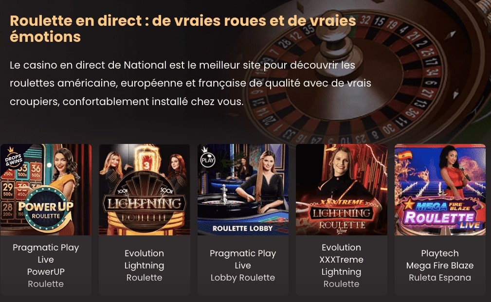 National casino en direct