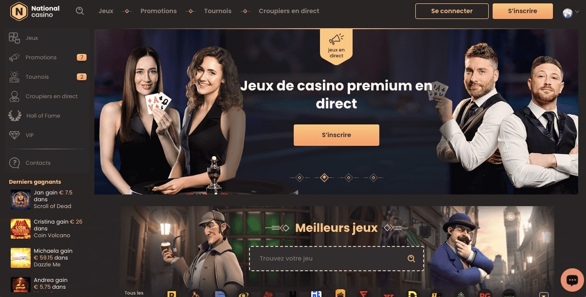 National Casino Interface